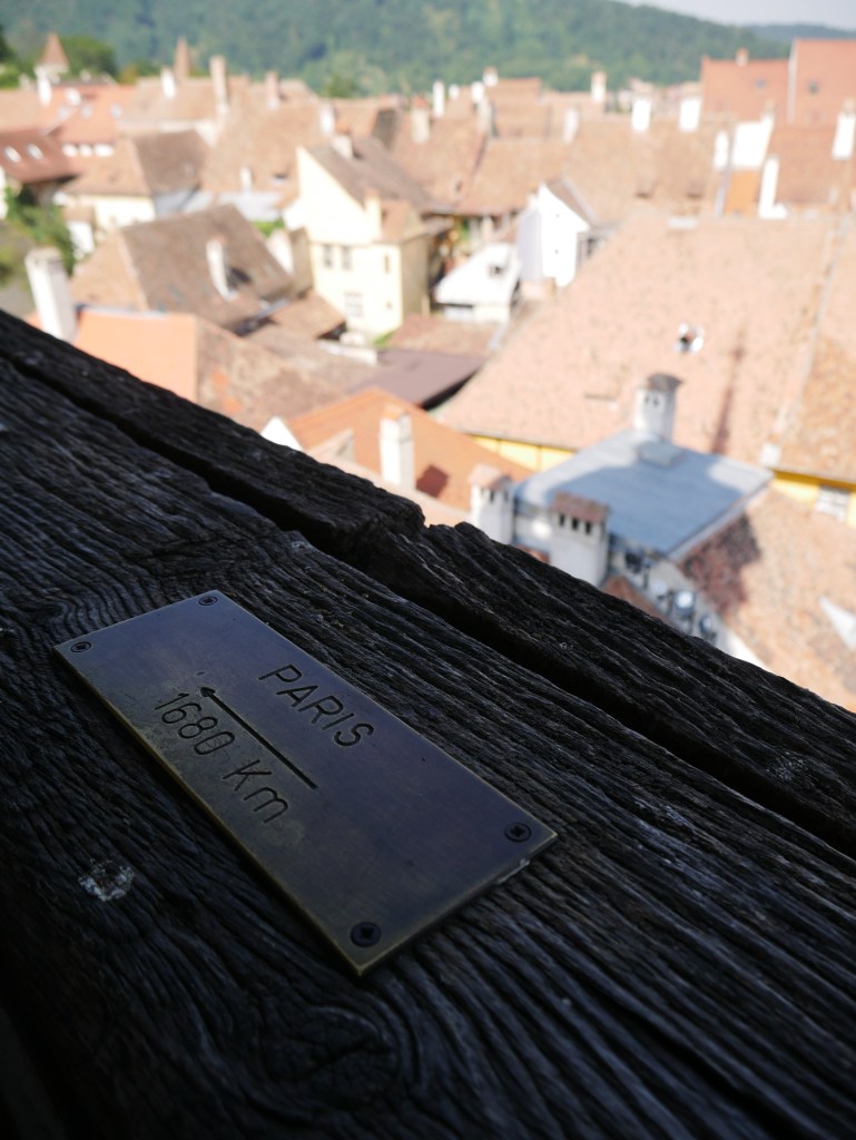 Roumanie, Sighișoara, Vue de la tour de l'horloge