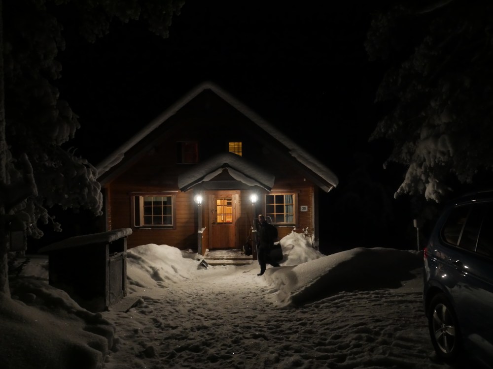 Laponie - Chalet de nuit